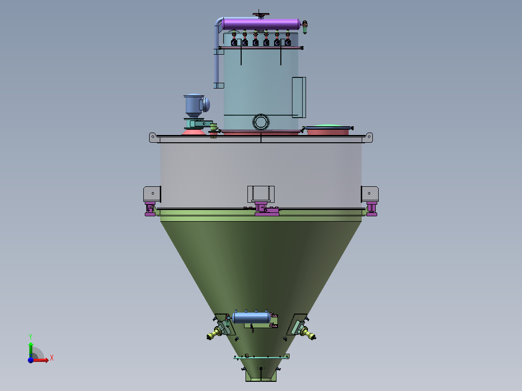 15方输送料仓  sw22前视图
