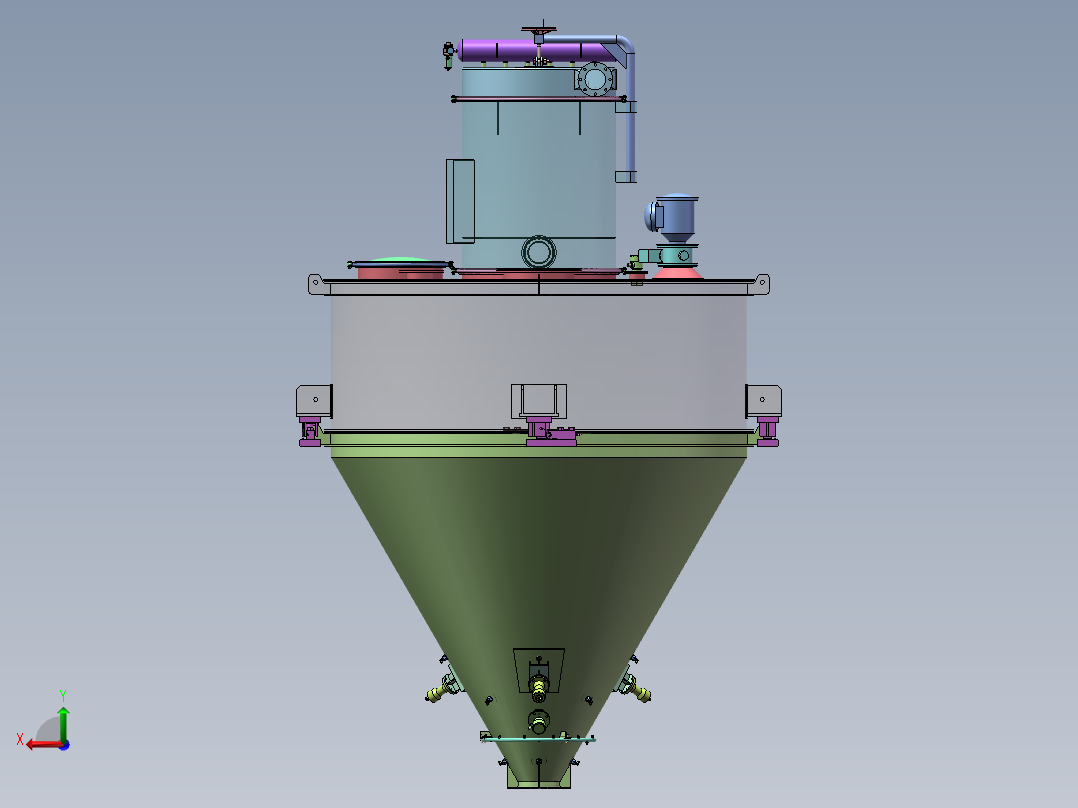 15方输送料仓  sw22后视图