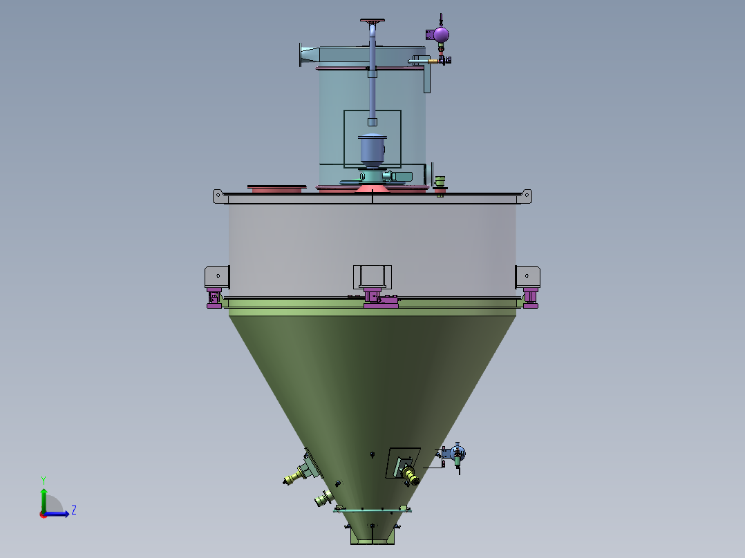 15方输送料仓  sw22左视图