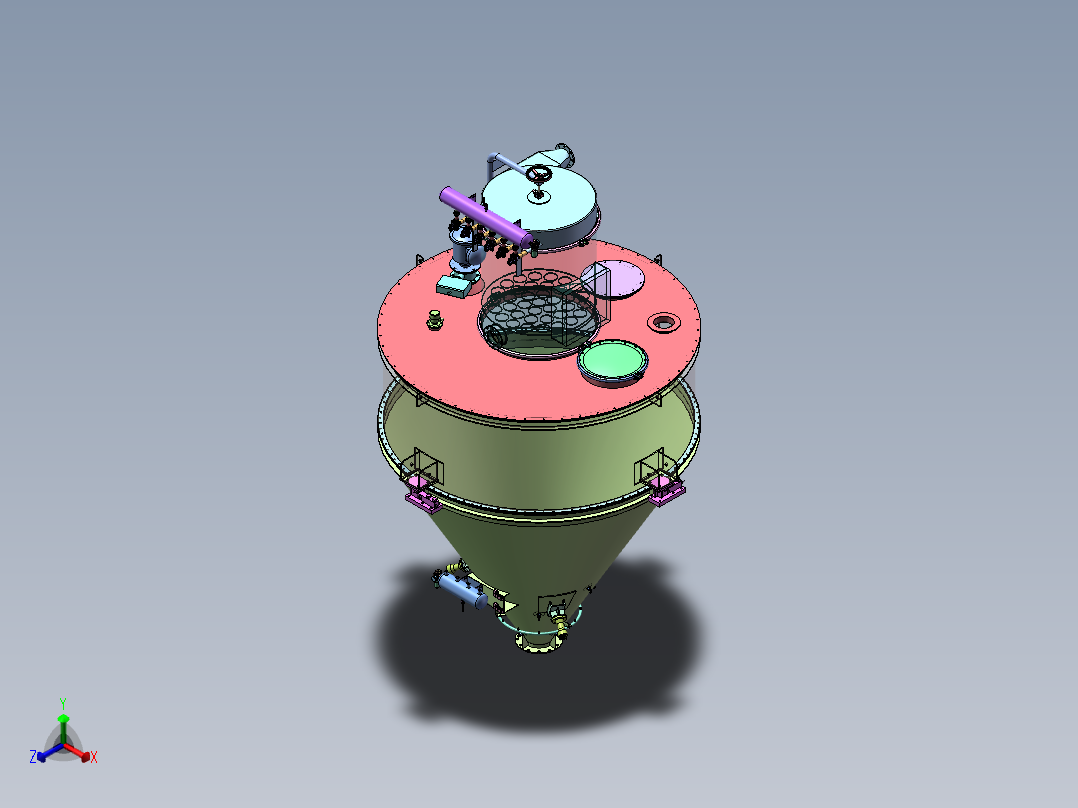 15方输送料仓  sw22正等轴测图