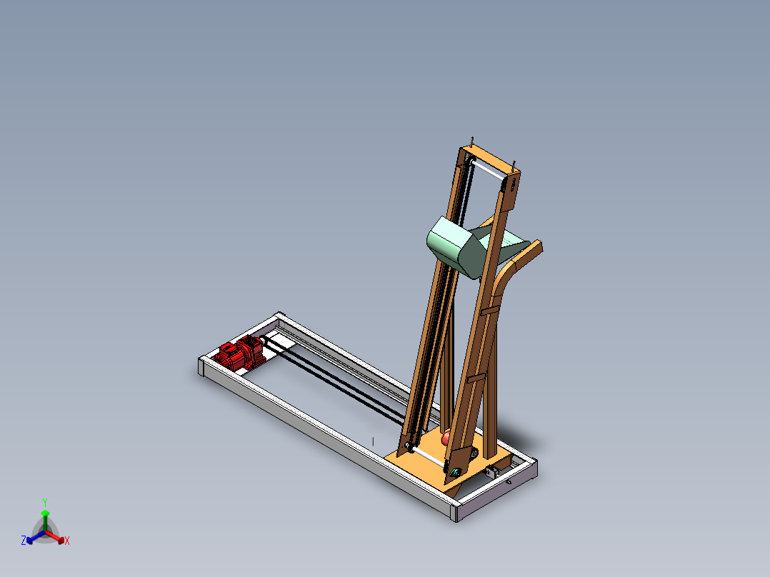 单斗提升机模型--542638--50正等轴测图