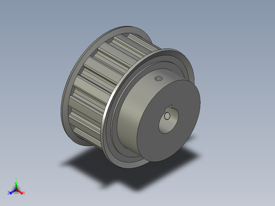 ATPK16H100-B-C15-同步带轮-MISUMI正等轴测图