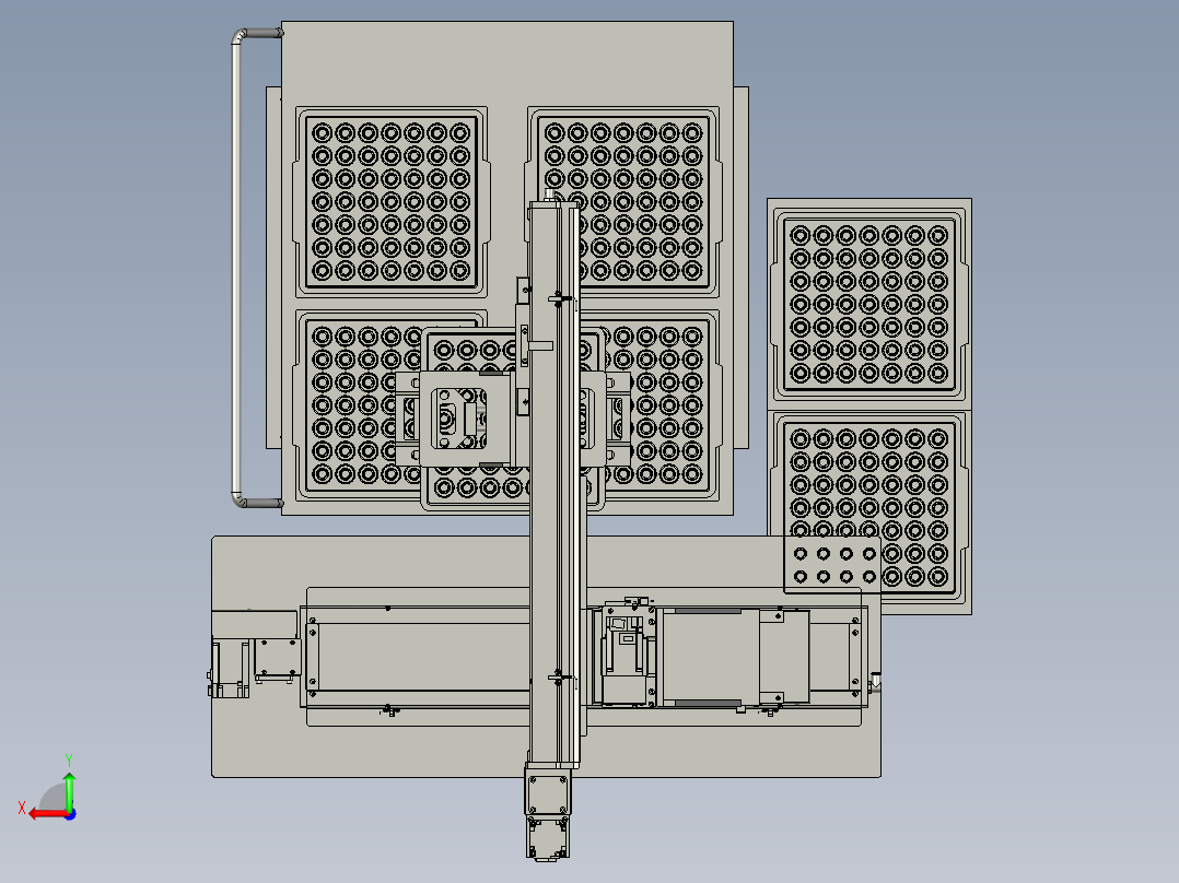 瓶子上料总装后视图