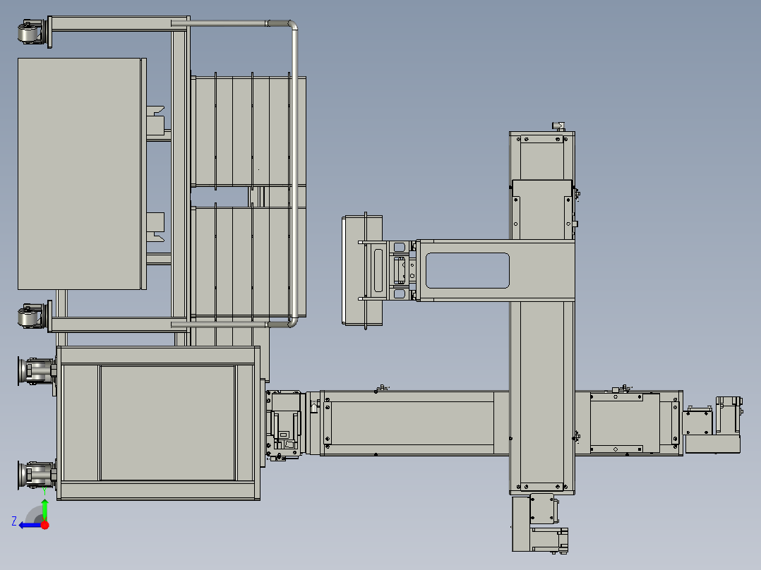 瓶子上料总装右视图
