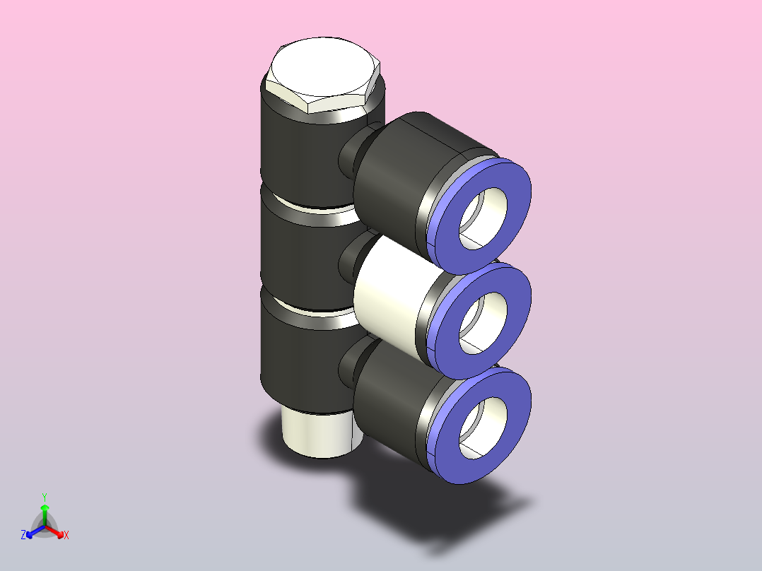 PHT(3) 串联直角(3)[PHT08-01(3)]正等轴测图