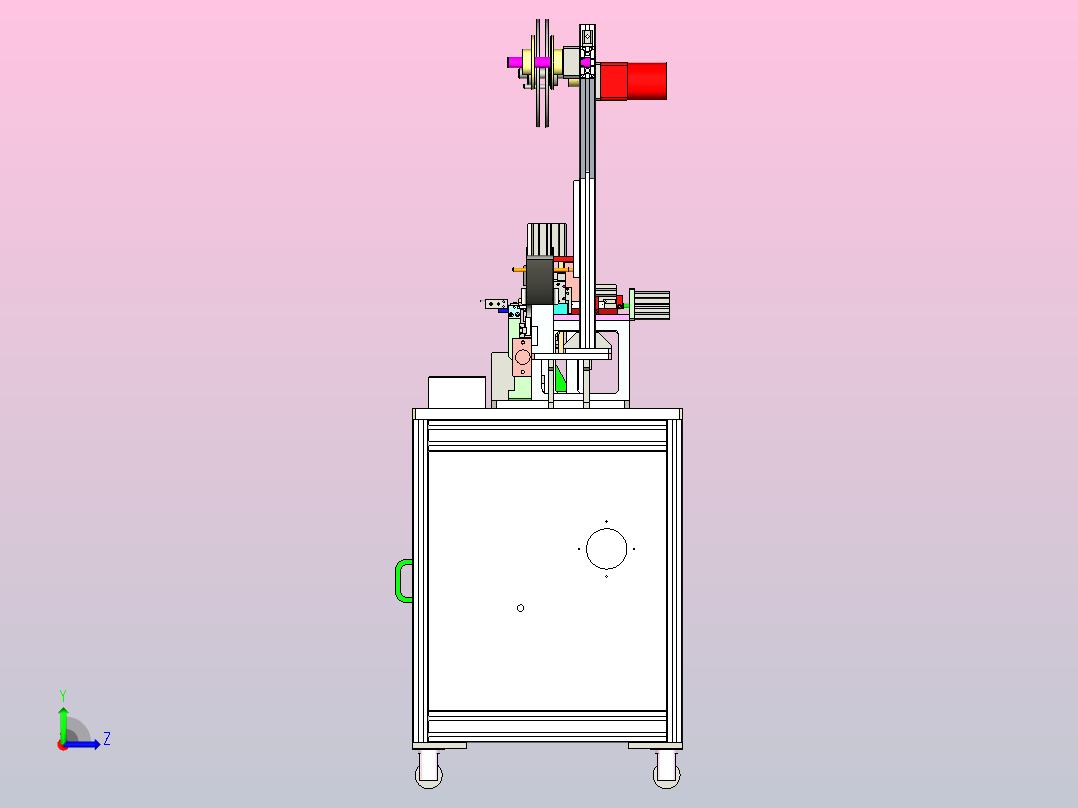 连接器生产非标设备3D图纸左视图