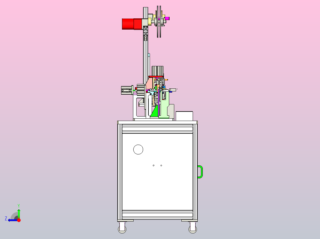 连接器生产非标设备3D图纸右视图