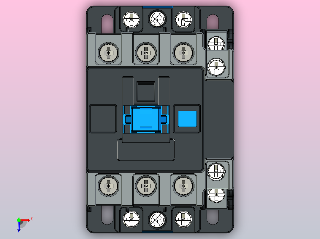NXCF-25～38交流接触器三维模型202412俯视图