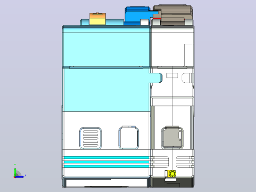 NB8LE-63 1P&amp;N剩余电流动作断路器三维模型202203左视缩略图