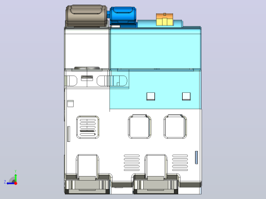 NB8LE-63 1P&amp;N剩余电流动作断路器三维模型202203右视缩略图