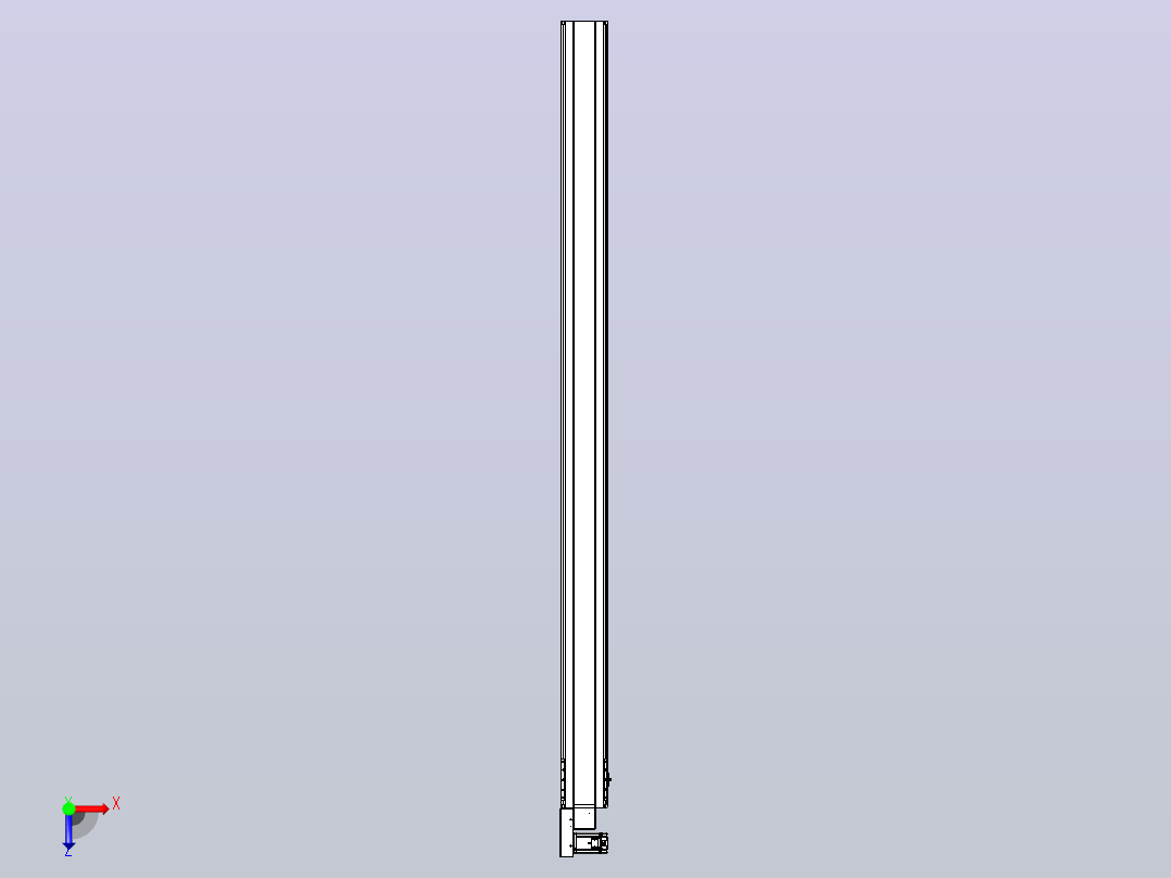 皮带直线轴半封闭可选导轨TPA-HNB-175D-140-L2700-ML-Y-P75-N3俯视图