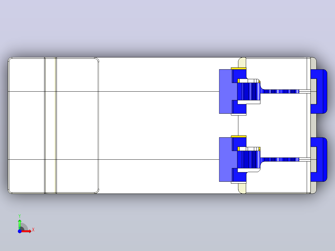 NXU-IIG E 2P电涌保护器三维模型202404前视图
