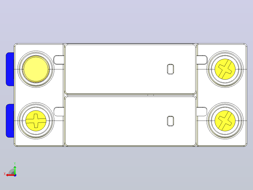 NXU-IIG E 2P电涌保护器三维模型202404后视图