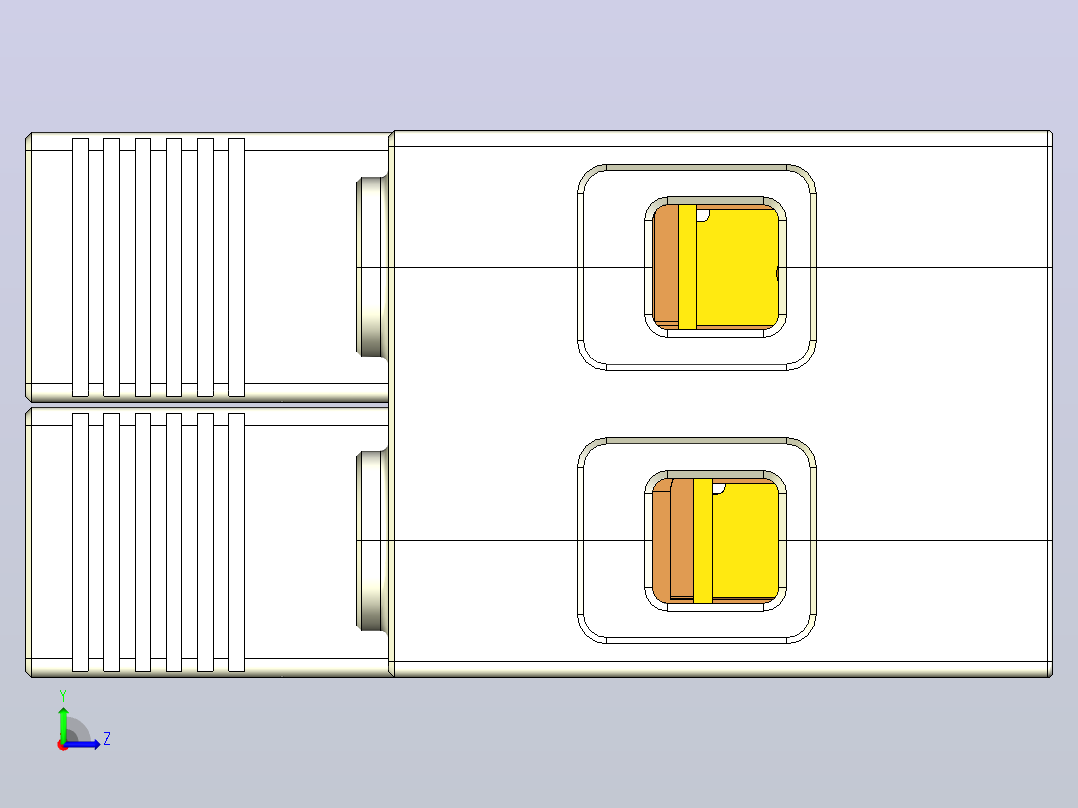 NXU-IIG E 2P电涌保护器三维模型202404左视图