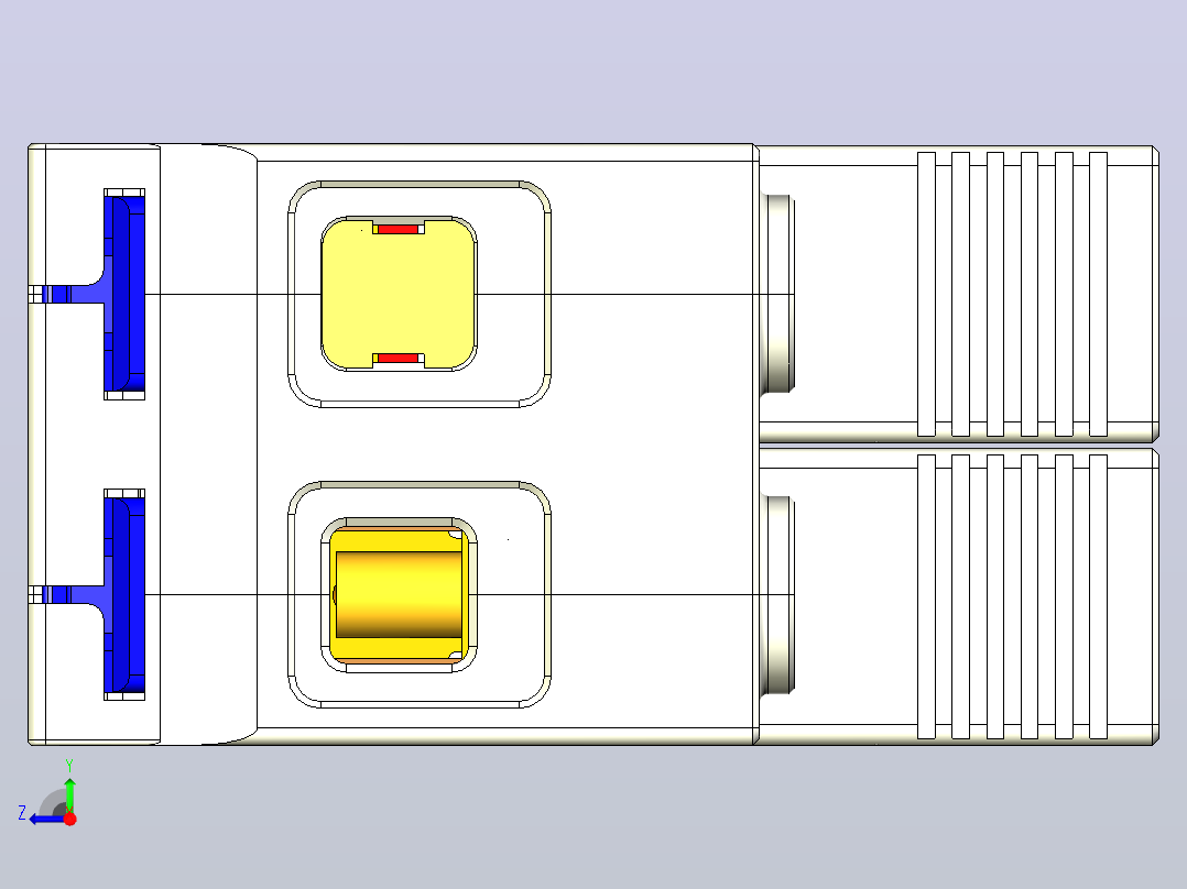 NXU-IIG E 2P电涌保护器三维模型202404右视图