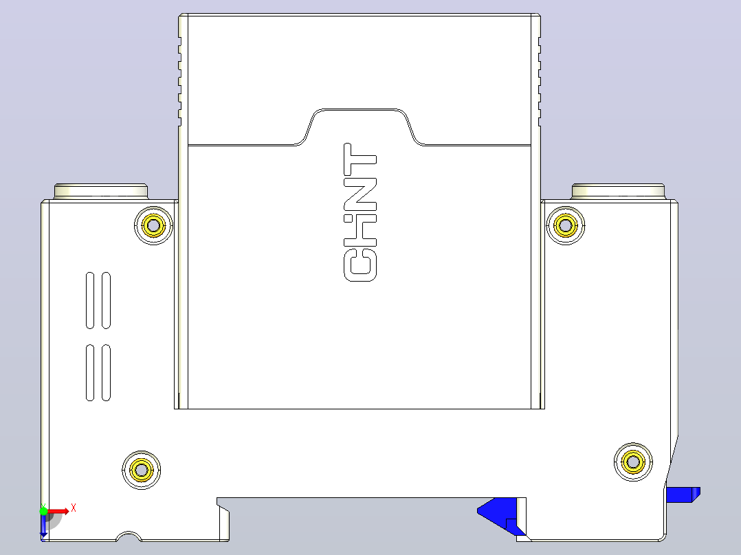 NXU-IIG E 2P电涌保护器三维模型202404俯视图