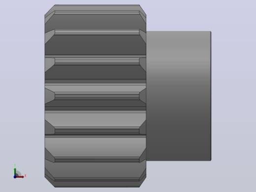 凸缘型模数2.5直齿轮压力角20°_GSFDC-2.5-16-25-dc10-A前视缩略图