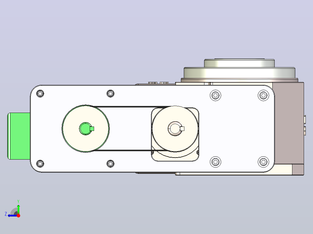ER-RU110DT英锐凸轮分割器全套3D图档右视图