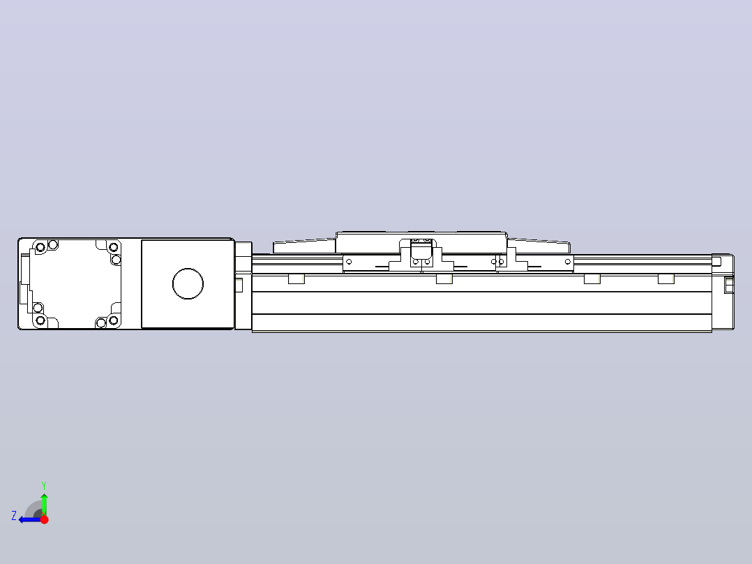 机器人皮带驱动直线轴TPA-GCB-120-P70-L50-QL-M20-N3右视图