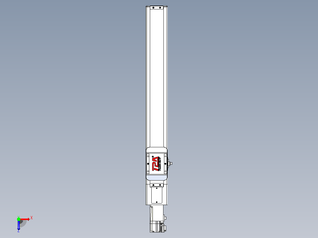滚珠丝杠直线轴带导轨全封闭TPA-HCR-65S-1610C-L400-M-Y-P10-N3俯视图