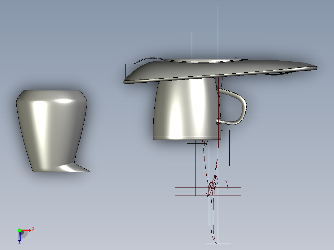 茶具模型俯视图