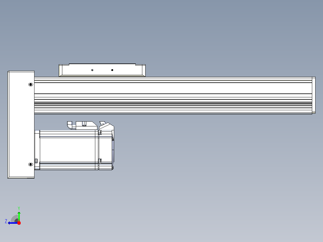 滚珠丝杠直线轴带导轨全封闭TPA-HCR-105D-1610C-L200-MP-C-P40-N3右视图