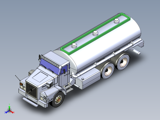 沃尔沃油料运输车CATIA V5 r21模型主视缩略图