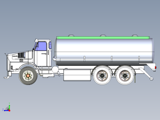 沃尔沃油料运输车CATIA V5 r21模型右视缩略图