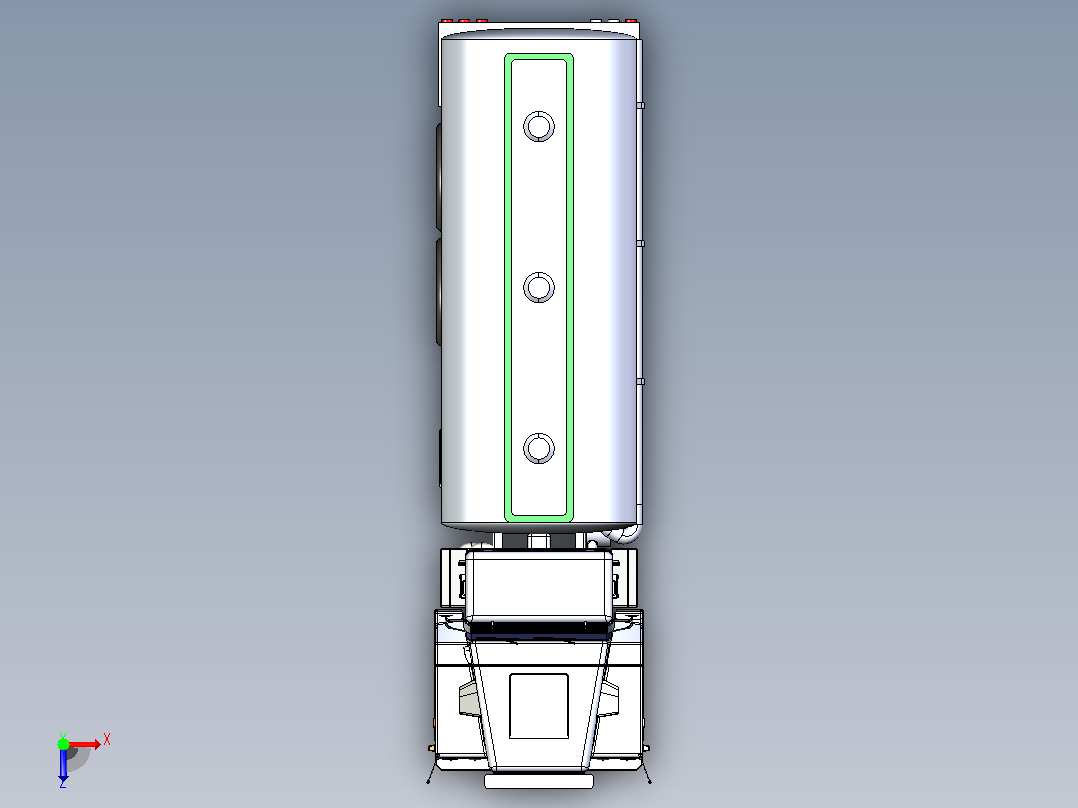 沃尔沃油料运输车CATIA V5 r21模型俯视图