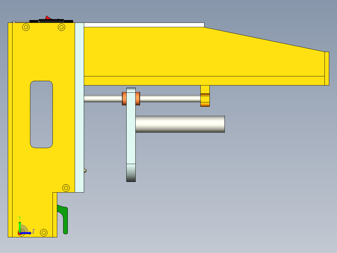 测试P板手动夹具左视图