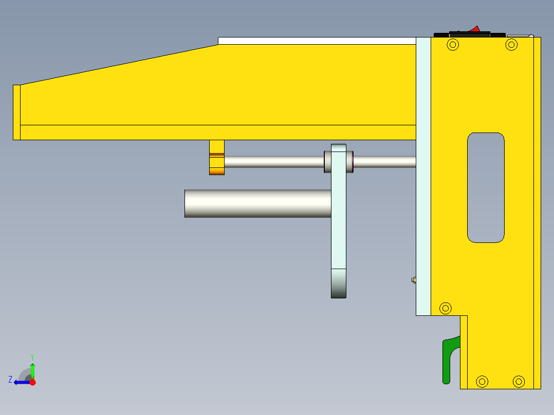 测试P板手动夹具右视图