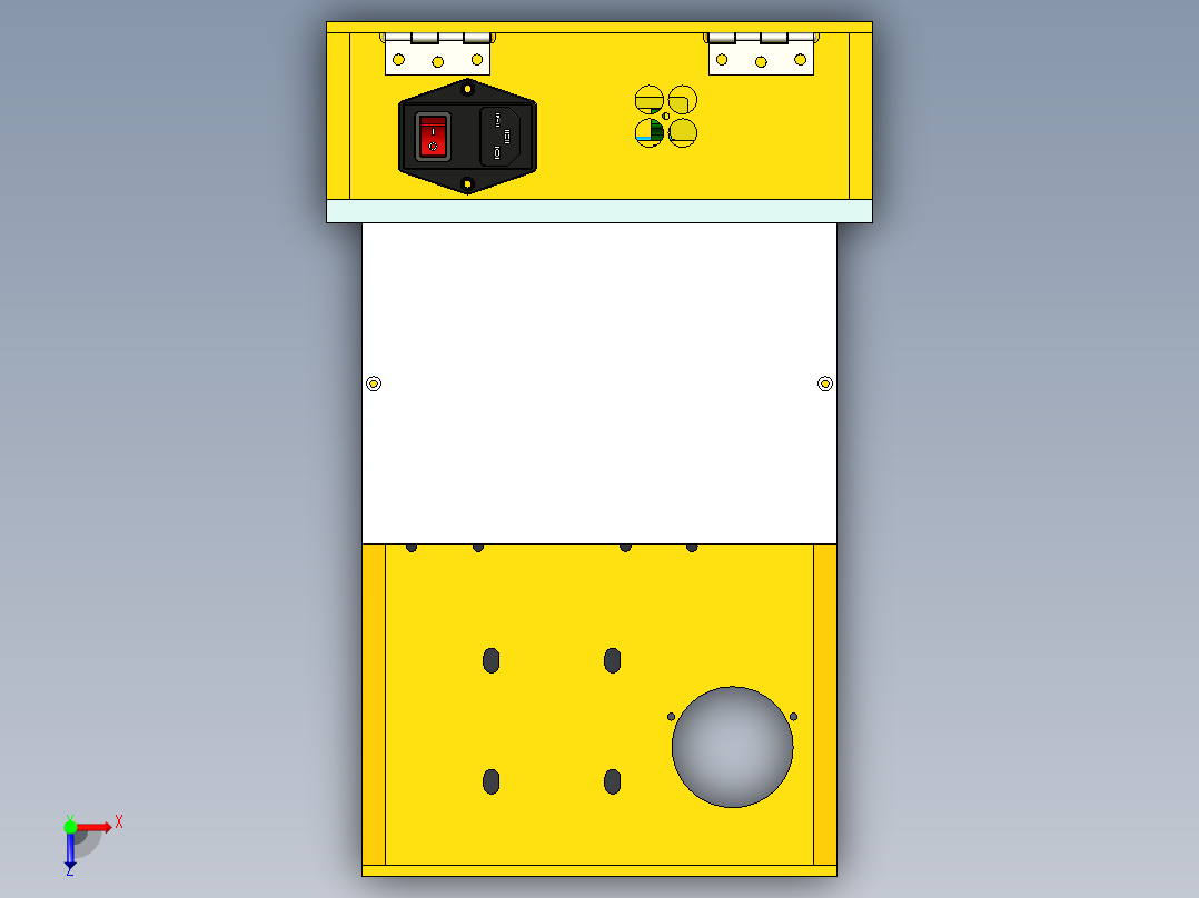 测试P板手动夹具俯视图
