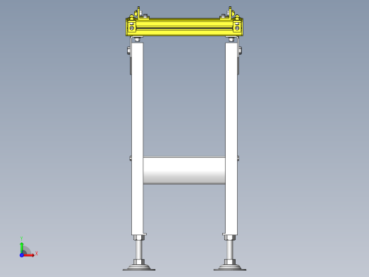 使用铝合金型材的自由滚轮输送机前视缩略图
