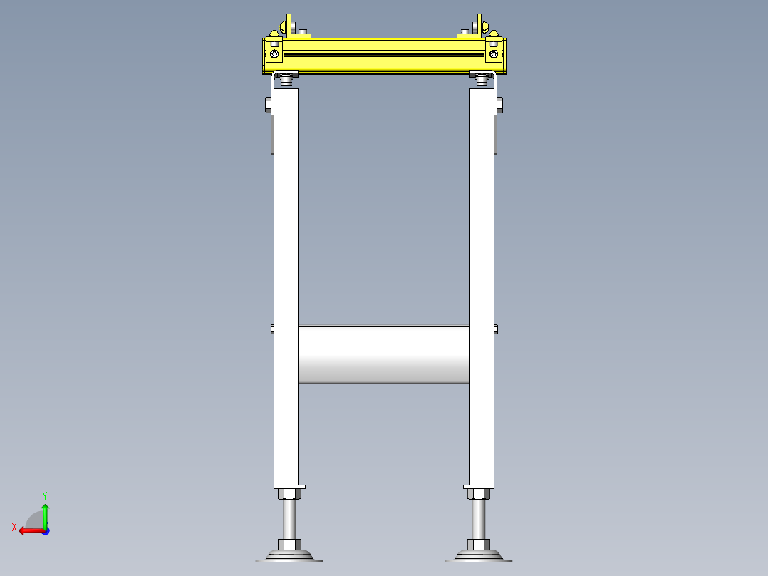 使用铝合金型材的自由滚轮输送机后视图