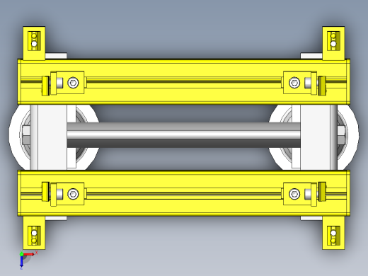 使用铝合金型材的自由滚轮输送机俯视缩略图