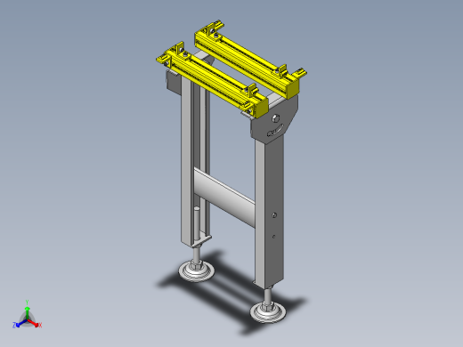 使用铝合金型材的自由滚轮输送机正等轴测缩略图