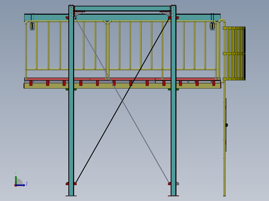 钢结构平台左视图