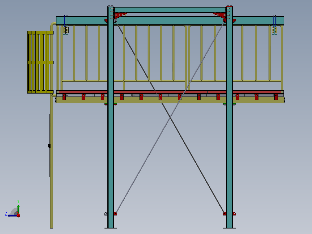 钢结构平台右视图