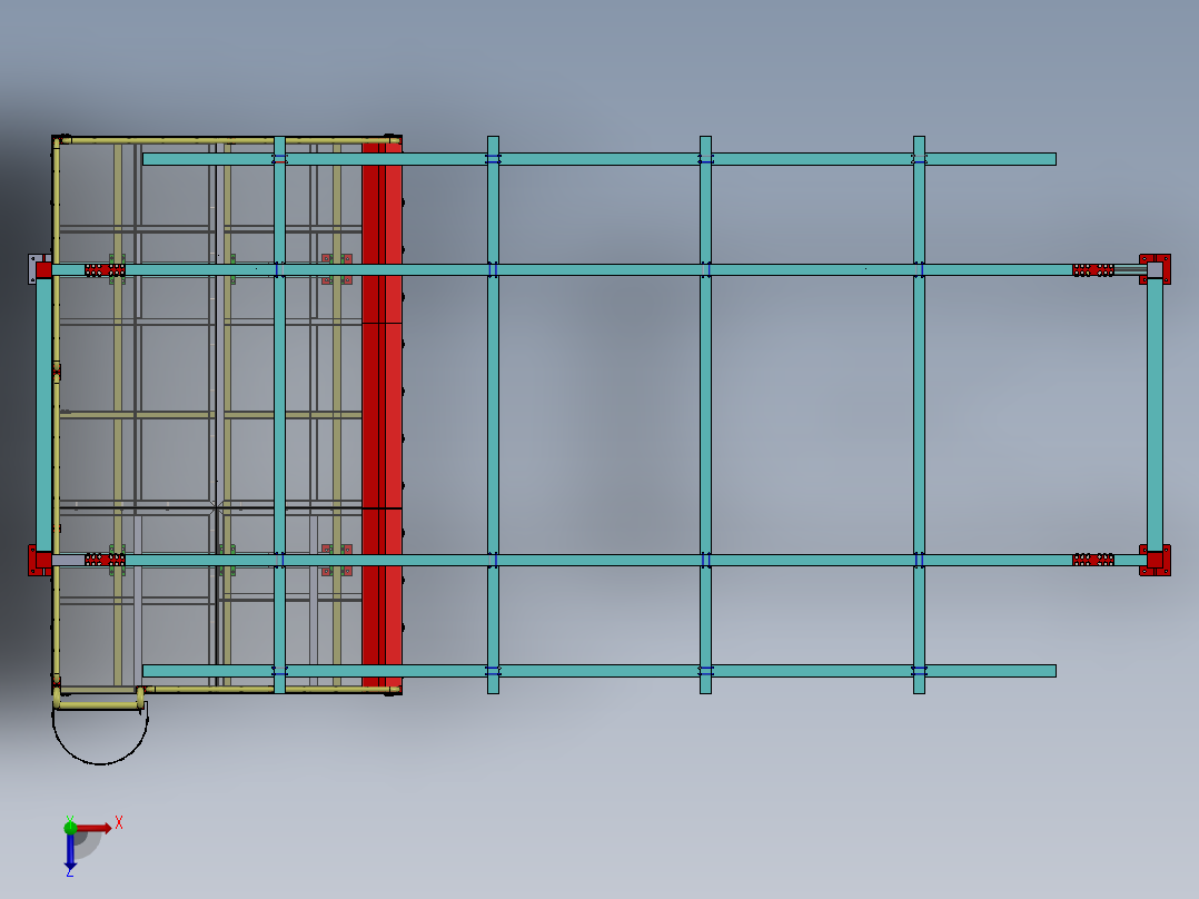 钢结构平台俯视图