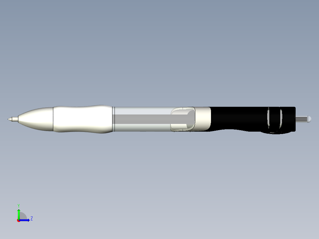 inventor圆珠笔模型左视图