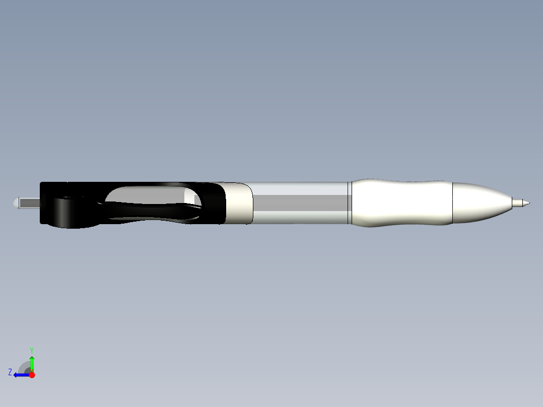 inventor圆珠笔模型右视图