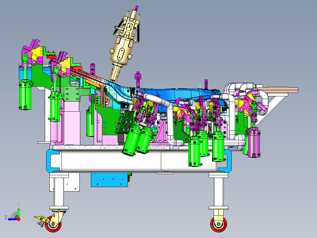 左后门总成焊装夹具（手工点焊右视图