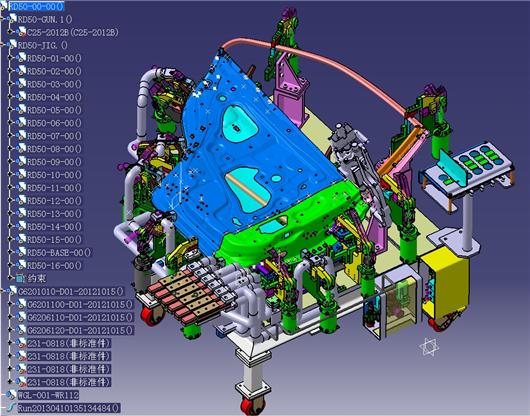 左后门总成焊装夹具（手工点焊