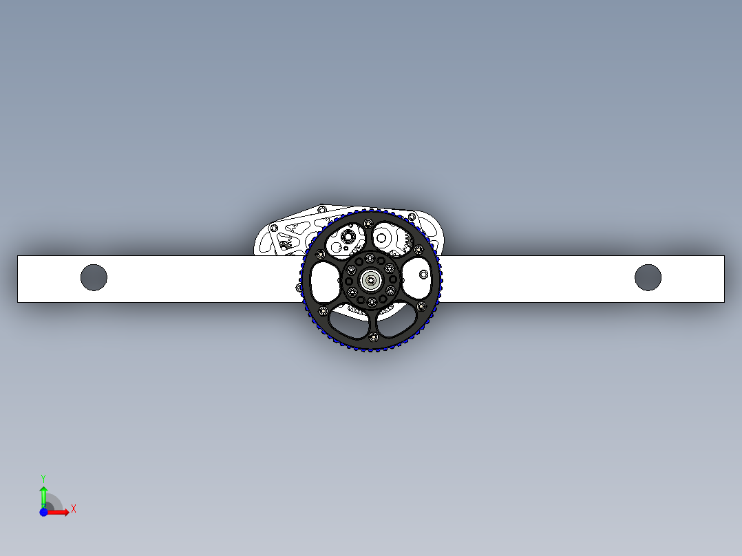 Neo滚珠变速传动系齿轮箱3D数模图纸 STEP格式前视图