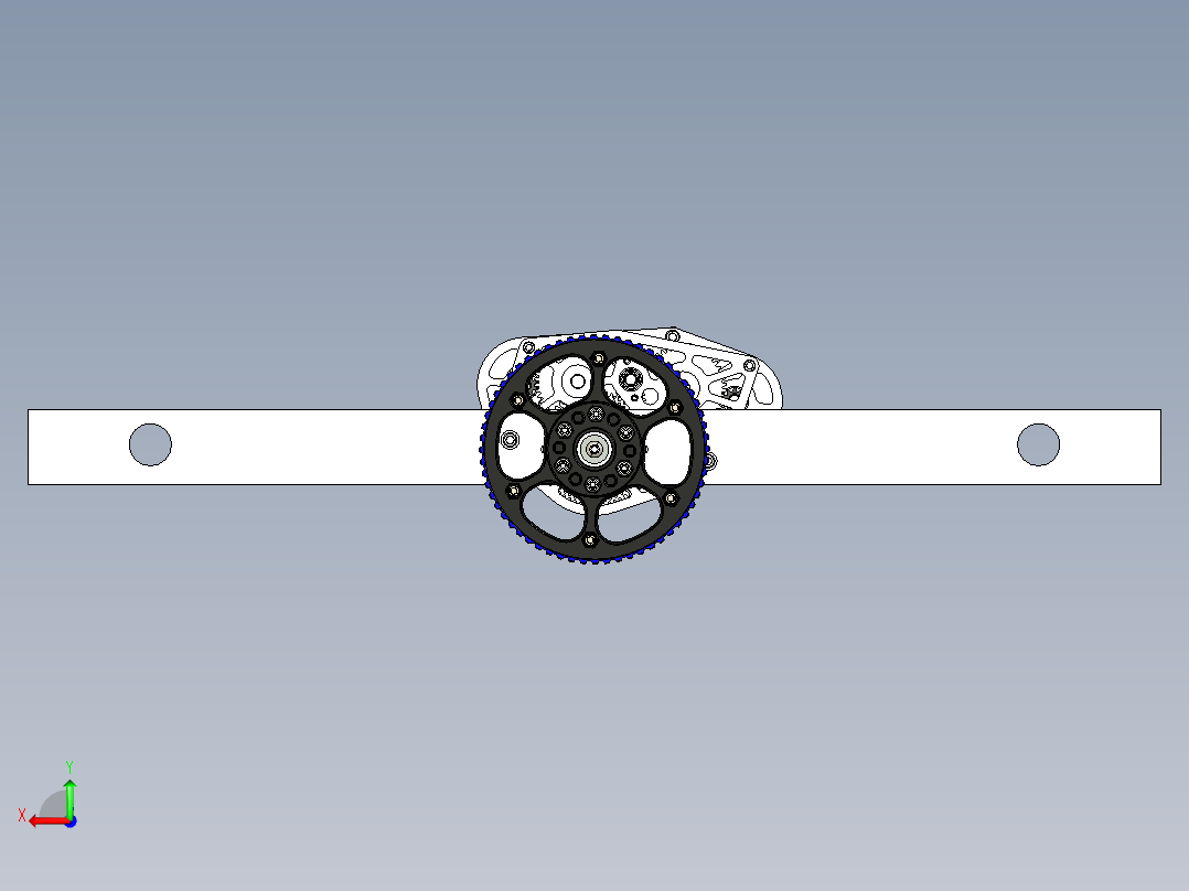 Neo滚珠变速传动系齿轮箱3D数模图纸 STEP格式后视图