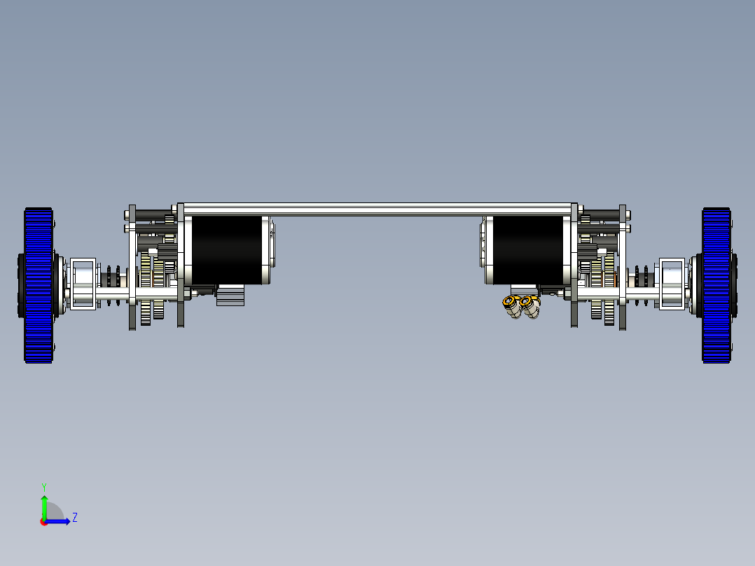Neo滚珠变速传动系齿轮箱3D数模图纸 STEP格式左视图