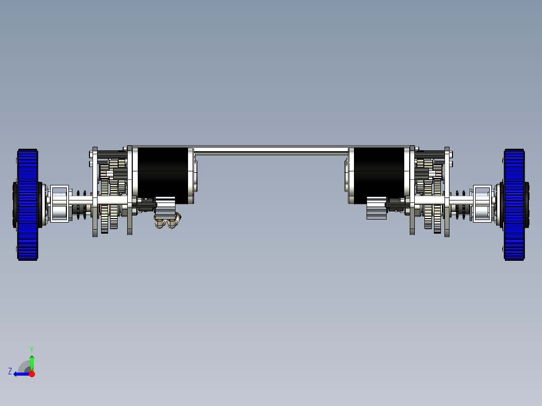 Neo滚珠变速传动系齿轮箱3D数模图纸 STEP格式右视图