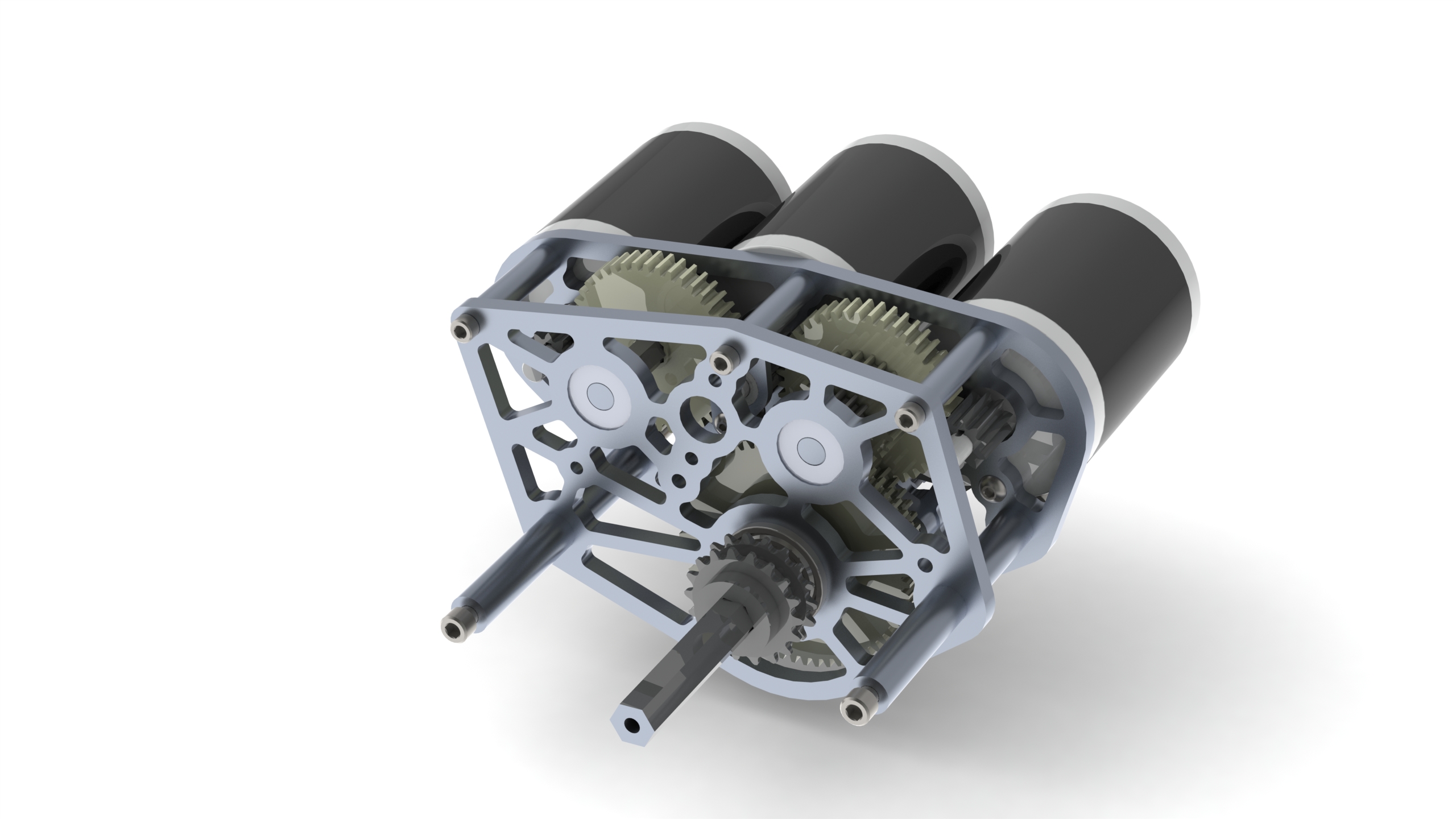 Neo滚珠变速传动系齿轮箱3D数模图纸 STEP格式