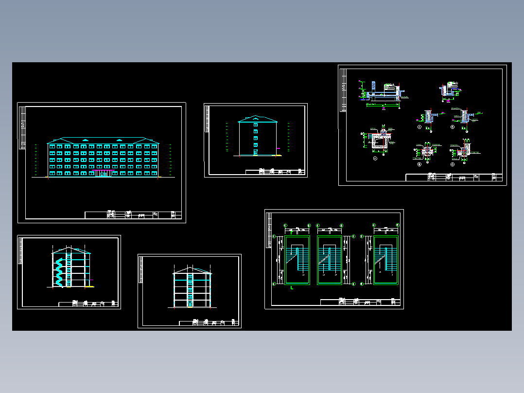 【五层】5526平米中学教学楼（计算书、施组、建筑、结构图）
