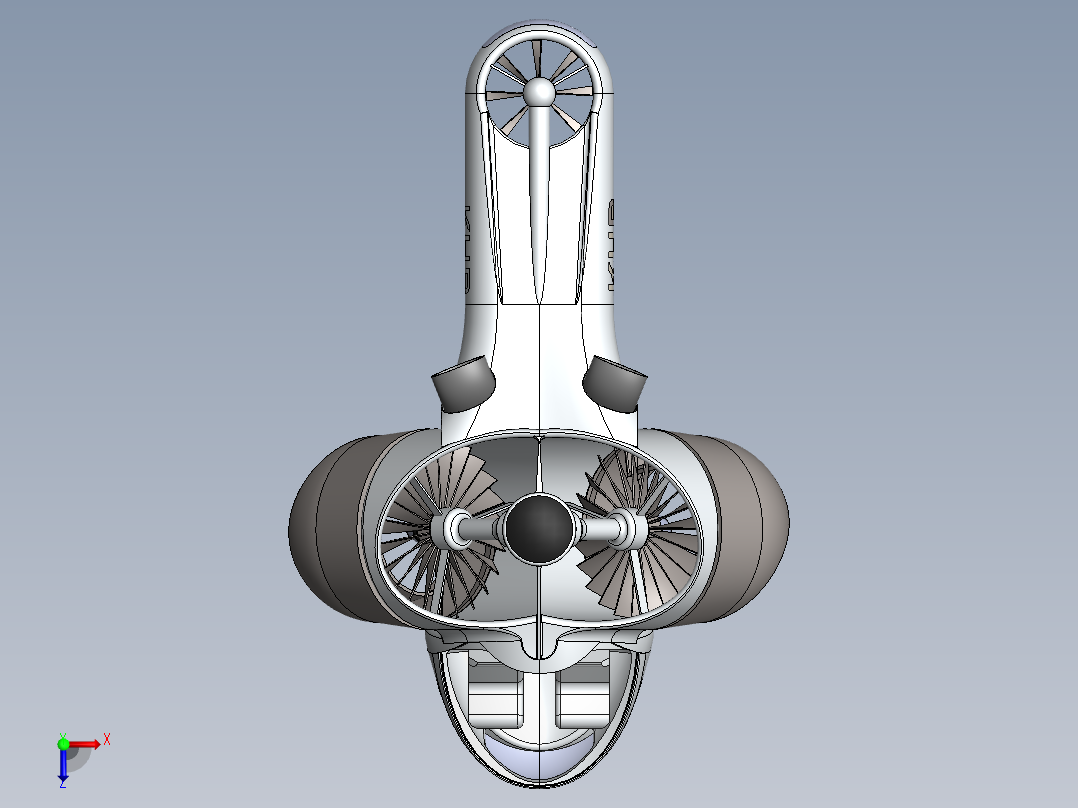 40--Terrafugia tf-x飞车imagine三维模型图纸俯视图